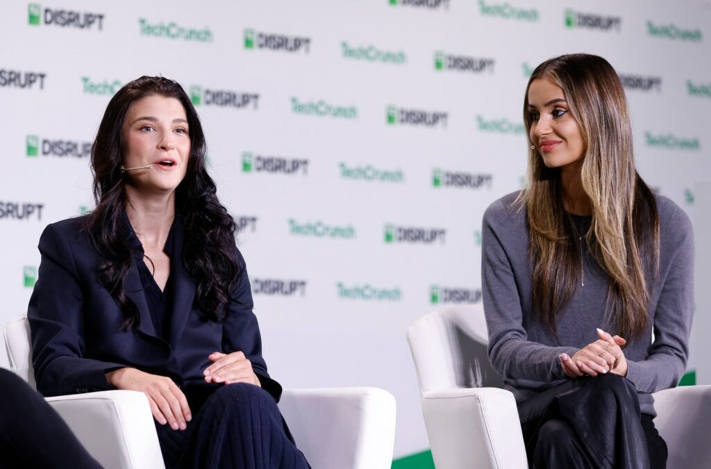 Phoebe Gates, Co-Founder, Phia, and Sophia Kianni, Co-Founder, Phia, speaks onstage during day two of TechCrunch Disrupt 2025