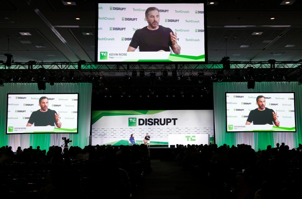 Connie Loizos, Editor-in-Chief & GM of TechCrunch, and Kevin Rose, Founder, Digg, speak onstage during day three of TechCrunch Disrupt 2025 at Moscone Center on October 29, 2025 in San Francisco, California.