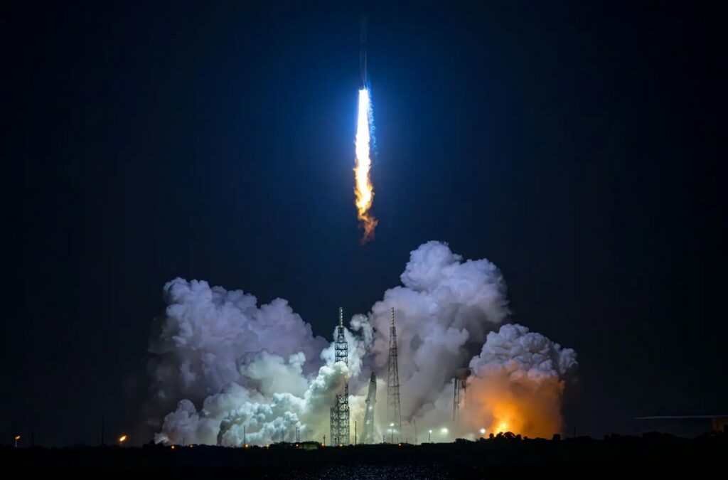 Blue Origin's New Glenn rocket lifts off into space