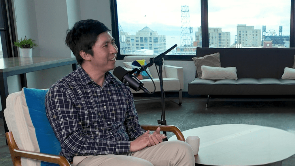Andrew Dai, co-founder and CEO of Elorian, during a Build Mode podcast interview discussing visual AI, raising a $55 million seed round, and the future of AI.