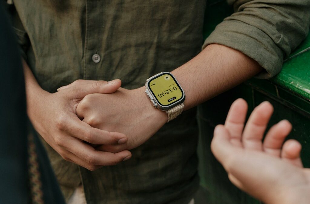 Granola Apple Watch on person's wrist