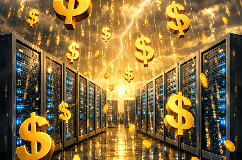 dollar signs, data center