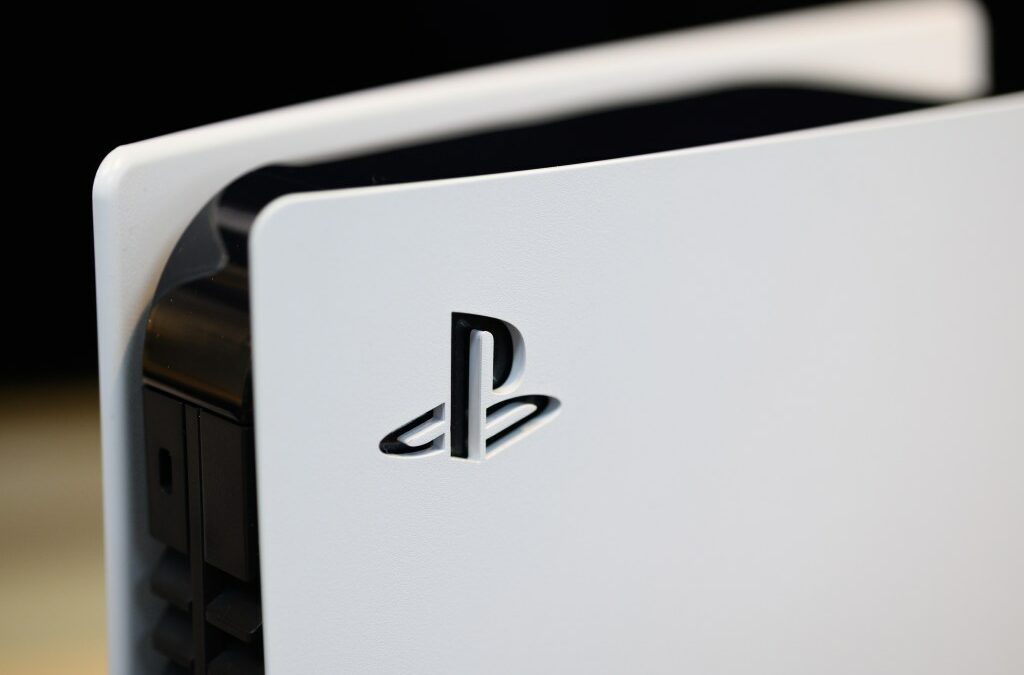 PlayStation 5 logo on console