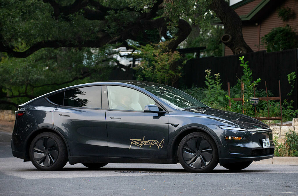 A Tesla Inc. robotaxi