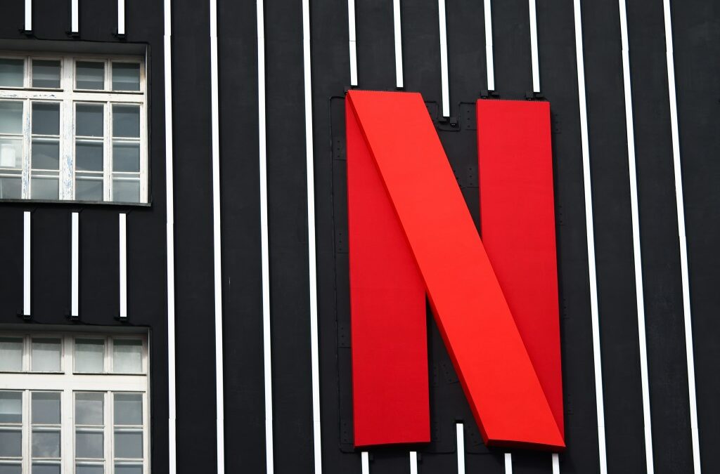 Netflix logo is seen on a building in Warsaw, Poland