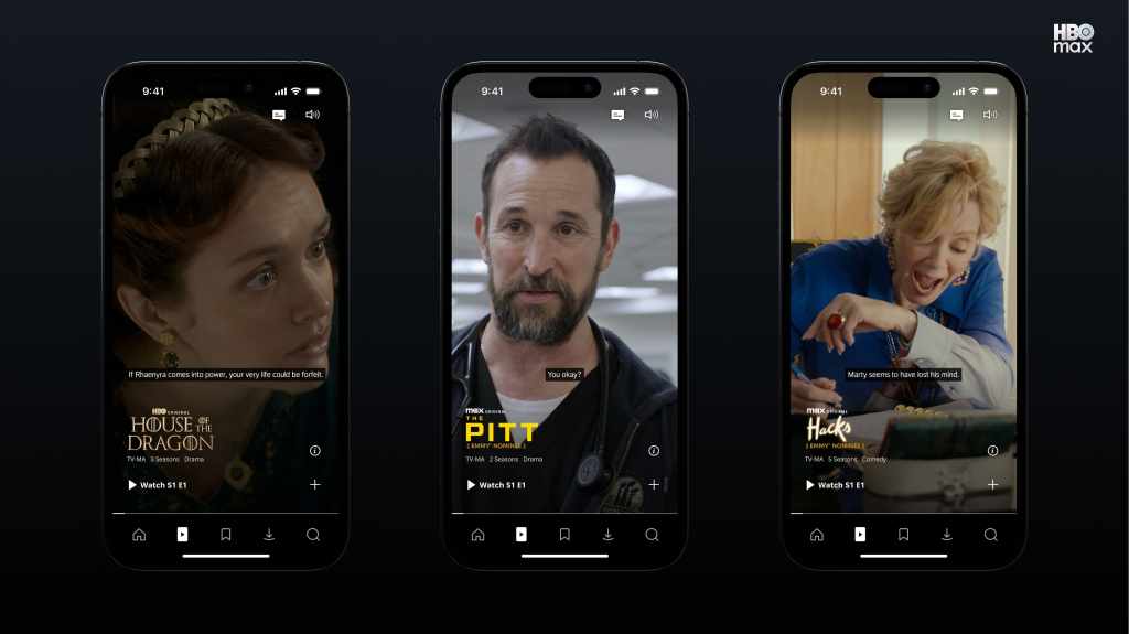 HBO Max vertical feed