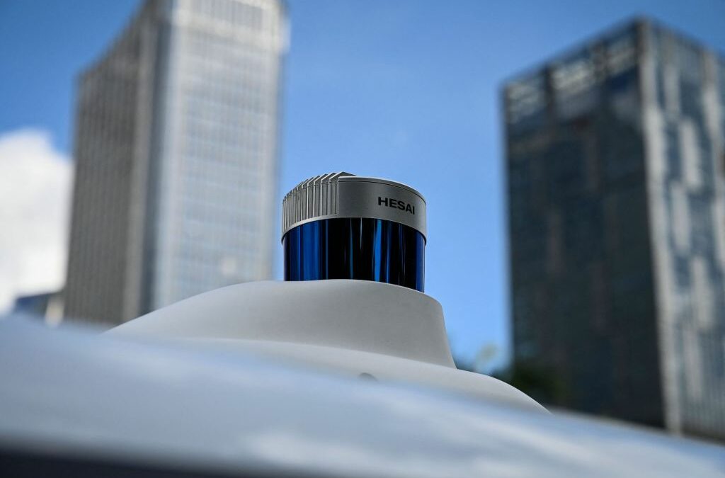 Hesai lidar on Baidu robotaxi