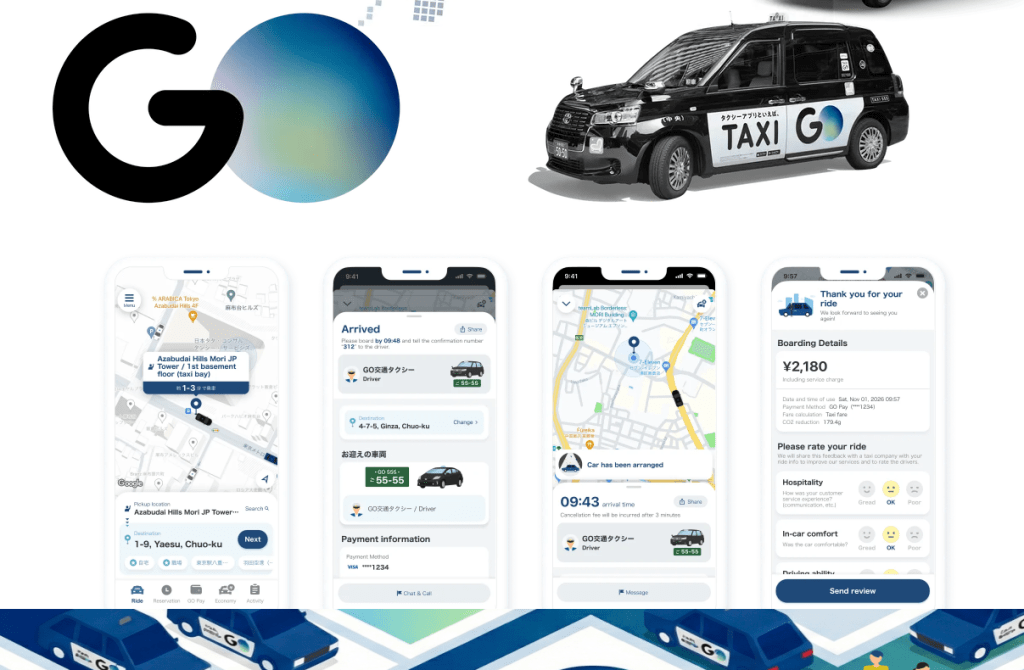 Japan's taxi hailing app