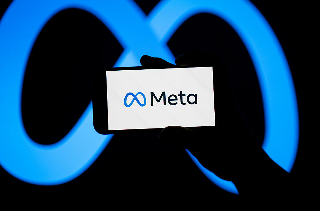 The Meta Platforms, Inc. logo is seen on a smartphone screen.