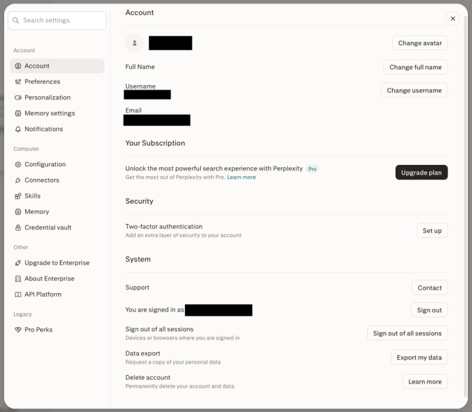 perplexity-ai-settings