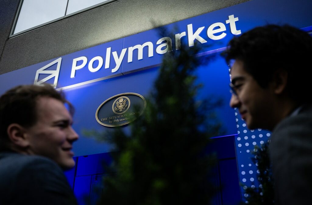 Signage at the Situation Room by Polymarket pop-up bar in Washington, DC, US, on Friday, March 20, 2026.