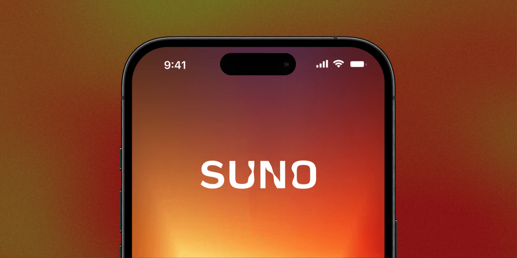 Suno logo on smartphone screen